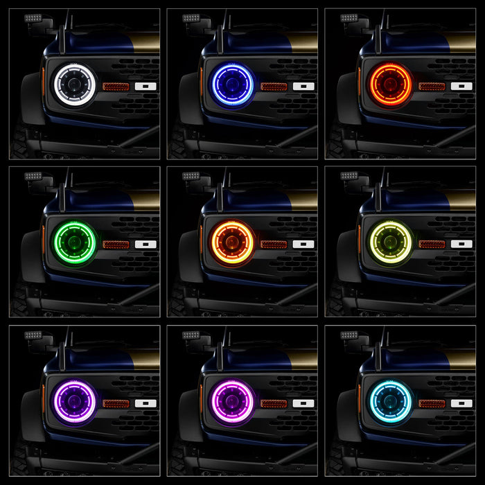 BOGO | Oculus™ ColorSHIFT® Bi-LED Projector Headlights for 2021+ Ford Bronco w/VEGA 4 Pods