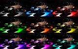 Grid view of all rock light colors installed on a Jeep.