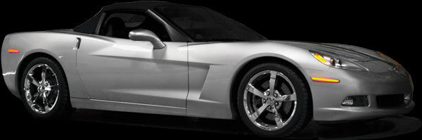 Three quarters view of a C6 Corvette with Concept SMD Sidemarkers installed.