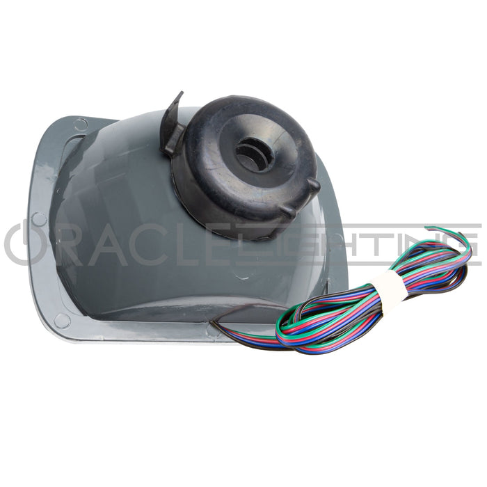 Rear view of Sealed Beam 7x6 H6054 Headlight with Pre-Installed SMD Halo