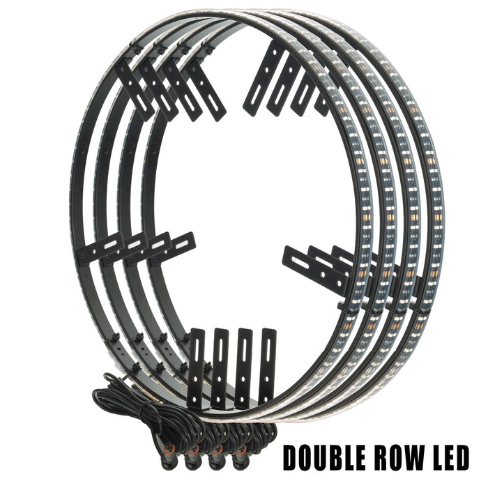 ORACLE Lighting LED Illuminated Wheel Rings - Double Row - White LED