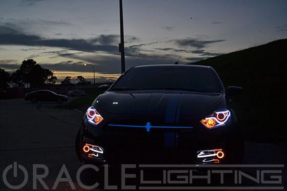 2013-2016 Dodge Dart LED Surface Mount Projector Fog Halo Kit