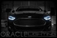 Front end of a car with 24" LED Accent DRLs installed on the headlights.