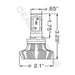 2016-2023 Toyota Tacoma H11 - 4,000+ Lumen LED Light Bulb Conversion Kit (Low Beam) technical drawing