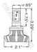 4,000+ Lumen Bulb diagram with measurements.