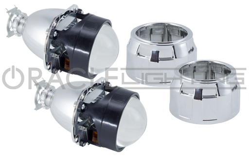 2.5" Bi-Xenon 70mm H1 6.1 Retrofit Projectors (Pair) w/Bezels