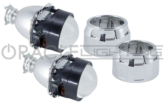 2.5" Bi-Xenon 70mm H1 6.1 Retrofit Projectors (Pair) w/Bezels