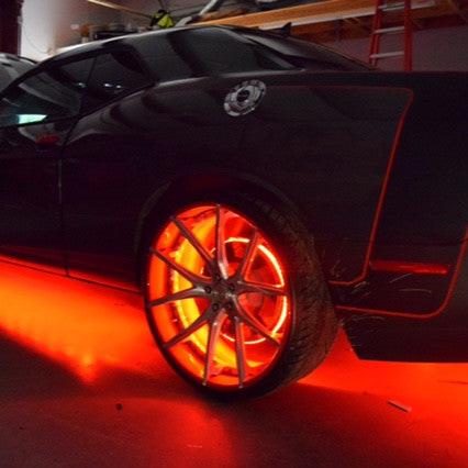 Challenger with red LED wheel rings.