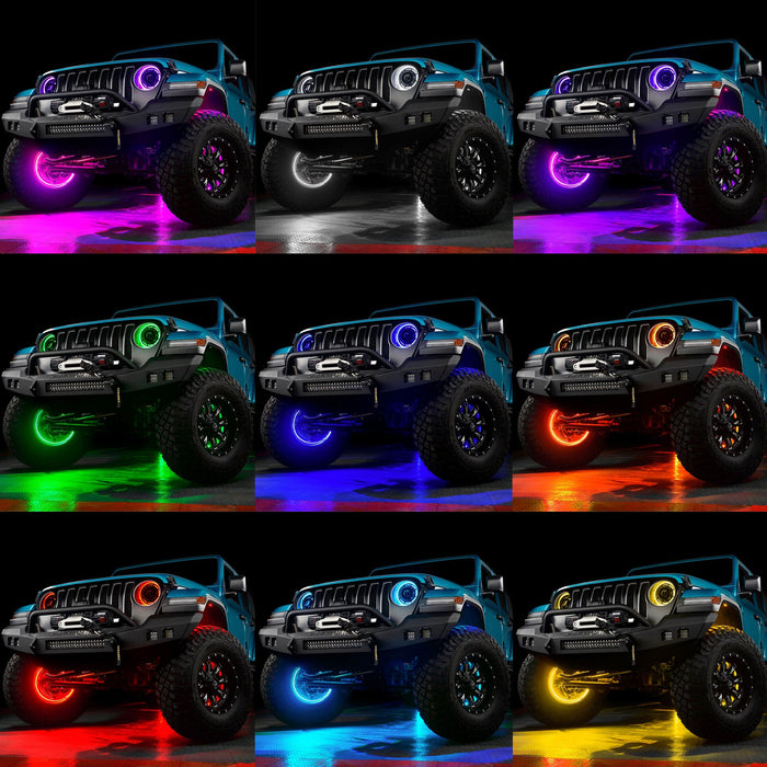 ORACLE Lighting LED Illuminated Wheel Rings - ColorSHIFT RGB+W