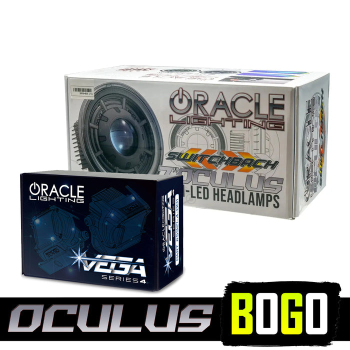 BOGO | Oculus™ 7" Switchback Bi-LED Projector Headlights for Jeep Wrangler JK w/VEGA 4 Pods