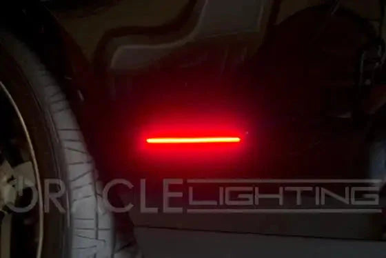 Close-up of a Concept Sidemarker installed on a Ford Mustang.