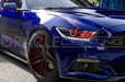 Close-up of a car headlight with 24" LED Accent DRLs installed.