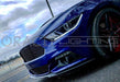 Close-up of a car headlight with 24" LED Accent DRLs installed.
