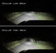 Driver's view of Oculus low beam versus high beam.
