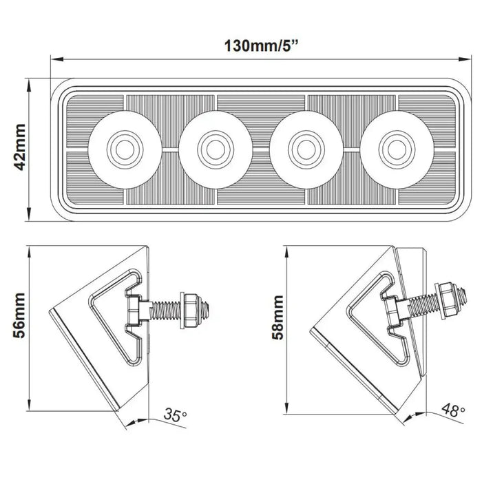 Scene light diagram with measurements
