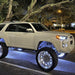 White toyota with white LED wheel rings.