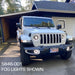 Front view of a Jeep Gladiator with High Performance 20W LED Fog Lights installed.