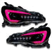 Subaru BRZ headlights with pink DRLs