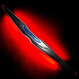 Gen II Chrysler Illuminated LED Rear Wing Emblem with red LEDs.