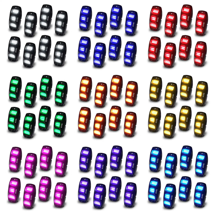 ColorSHIFT RGB+W Underbody Rock Light Kit - 230° Wide Angle Bluetooth Control