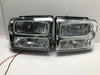 2005 Ford Excursion Pre-Assembled LED Halo Headlights - Chrome SMD White