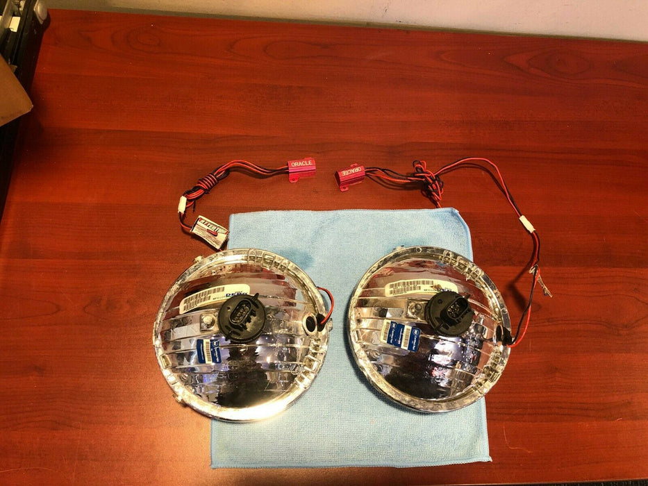 Used 2007-2016 Jeep Wrangler JK Headlights with White LED Halos - Clearance