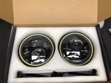 USED ORACLE 7" HIGH POWERED BLACK LED HEADLIGHTS WITH WHITE HALOS 5769-001