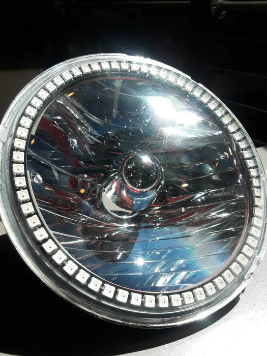 Used 2007-2016 Jeep Wrangler Headlights with Dynamic ColorSHIFT Halos - Clearance