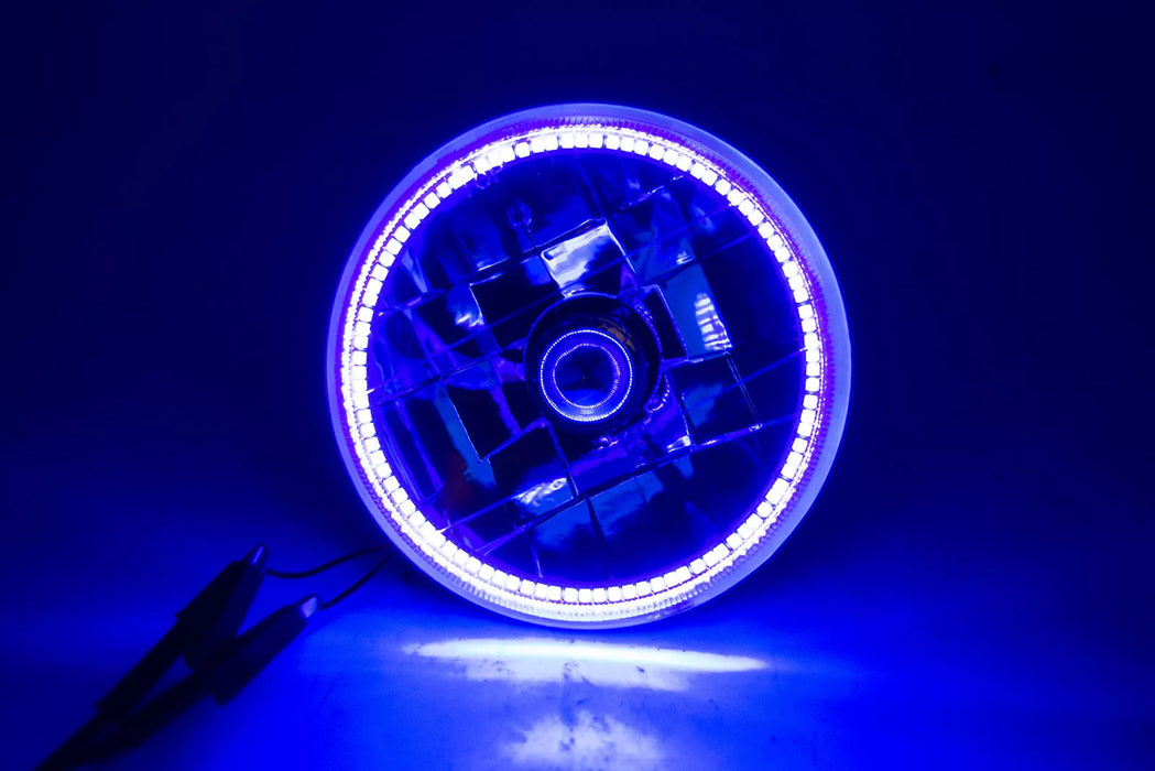 Universal 5.75" ORACLE Sealed Beam Headlight LED Halo Purple U/V H5006/PAR46