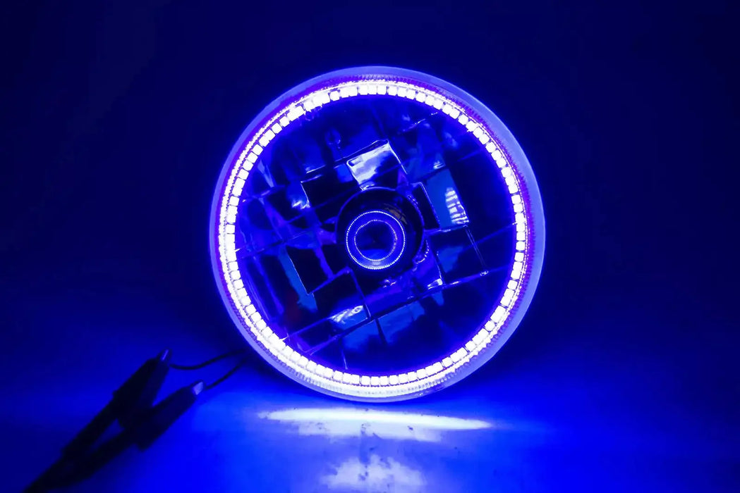 Universal 5.75" ORACLE Sealed Beam Headlight LED Halo Purple U/V H5006/PAR46