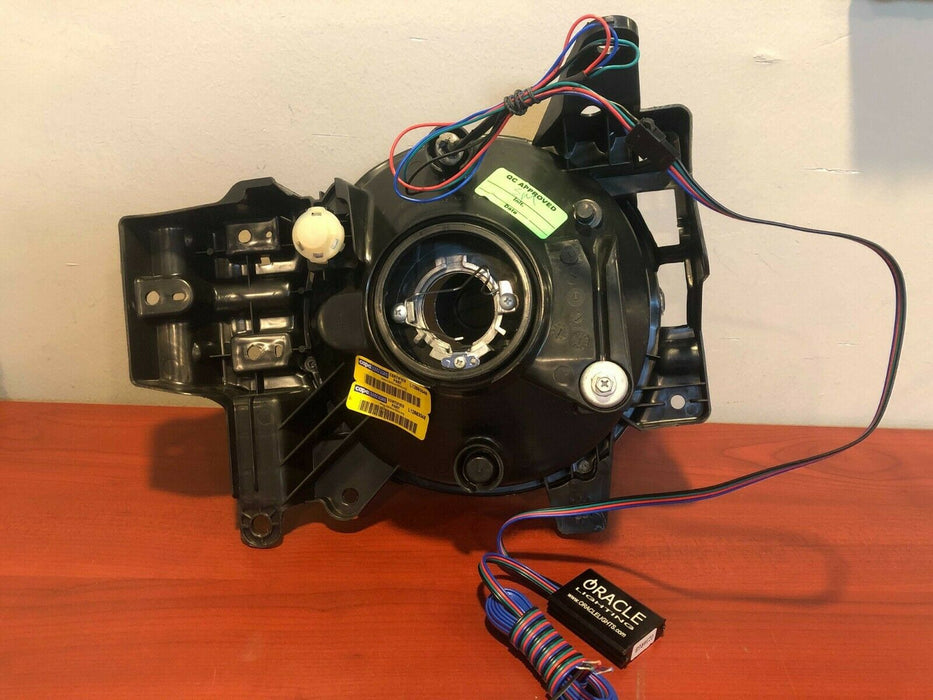 Rear view of 2007-2014 Toyota FJ Cruiser Headlights with ColorSHIFT Halos