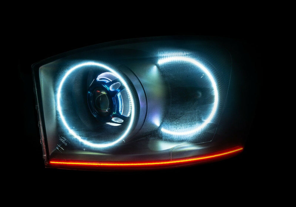 2006-09 Dodge Ram Custom Projector Retrofit LED Halo Headlights - CLEARANCE