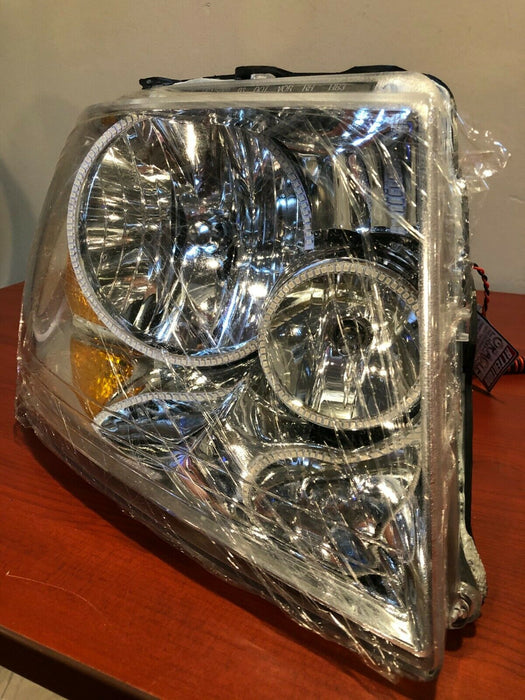 2003-2006 Ford Expedition Headlights with Green LED Halos - Clearance