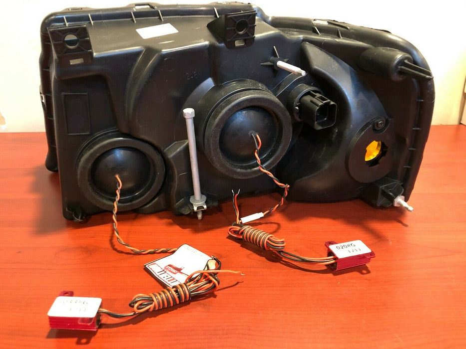 2003-2006 Ford Expedition Headlights with Green LED Halos - Clearance