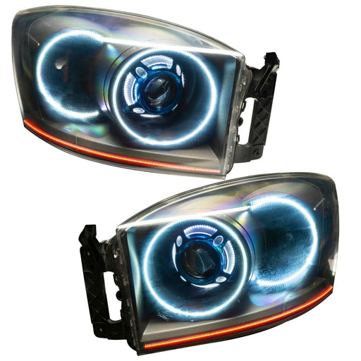 2006-09 Dodge Ram Custom Projector Retrofit LED Halo Headlights