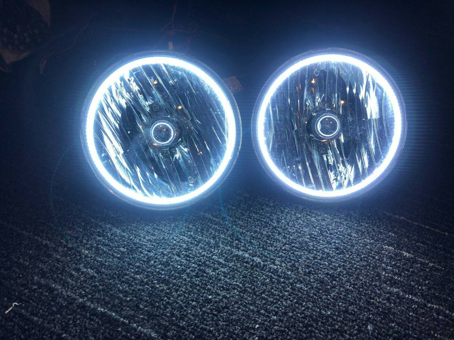 Used 2007-2016 Jeep Wrangler JK Headlights with White LED Halos - Clearance