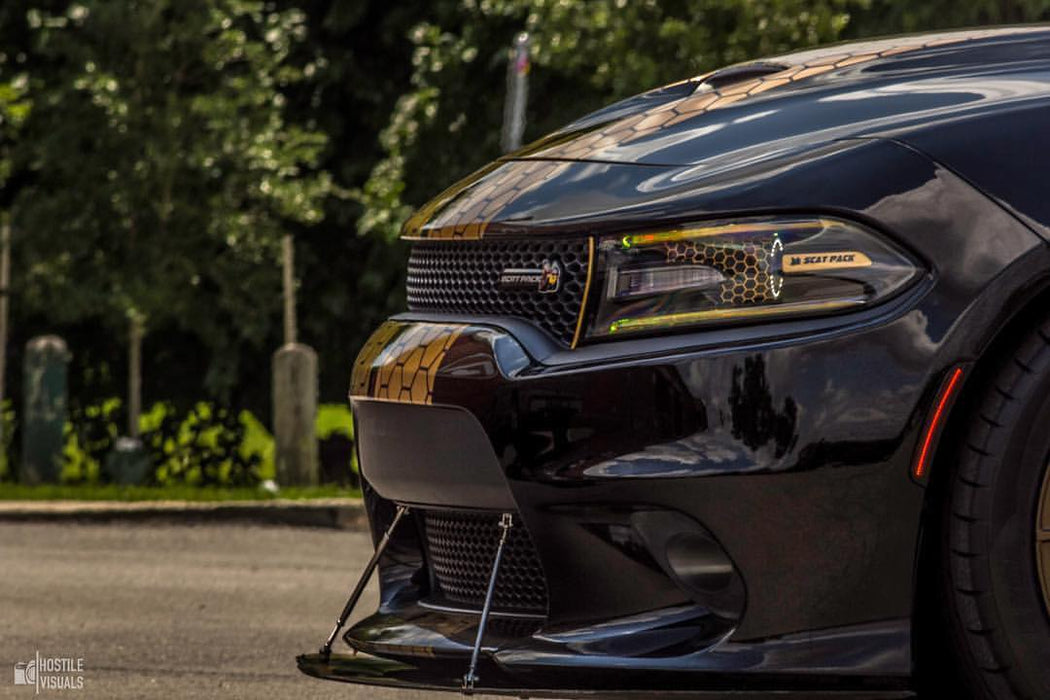 Close-up of Concept Sidemarkers installed on a Dodge Charger.