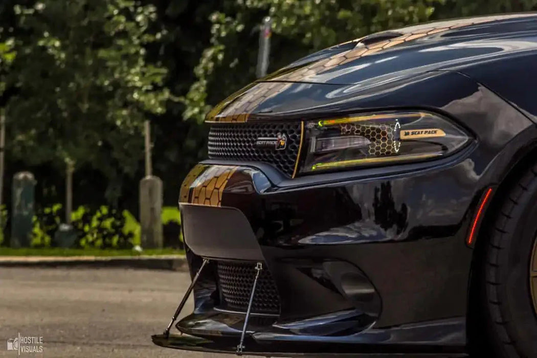 Close-up of Concept Sidemarkers installed on a Dodge Charger.
