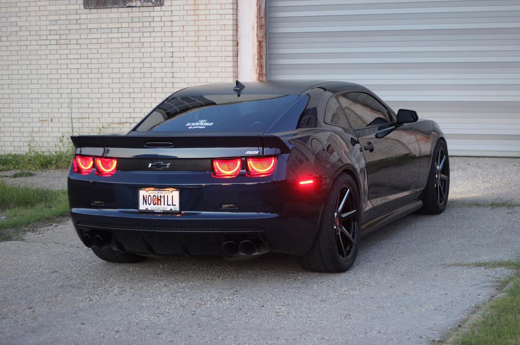 Rear three quarters view of a Chevrolet Camaro with Concept SMD Sidemarkers installed.