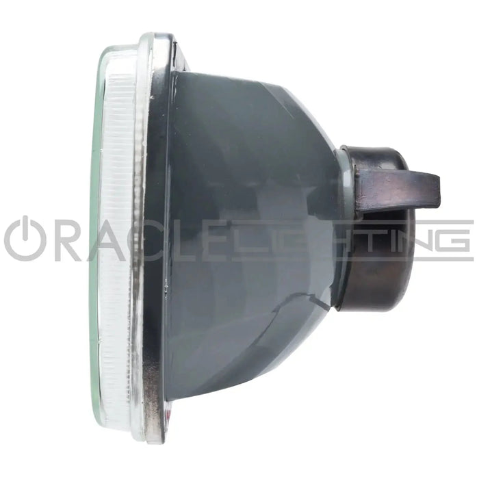 Side view of Sealed Beam 7x6 H6054 Headlight with Pre-Installed SMD Halo