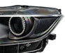 Close-up of 2015-2017 Ford Mustang Pre-Assembled Headlights -Dynamic ColorSHIFT RGB+A -Black Edition