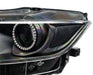 Close-up of 2015-2017 Ford Mustang Pre-Assembled Headlights -Dynamic ColorSHIFT RGB+A -Black Edition