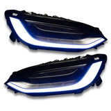 Tesla Model X headlights with white DRL