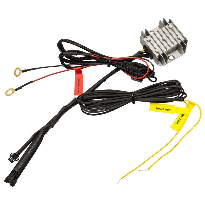 Wiring Harness with LED Voltage Regulator and Turn Signal Input
