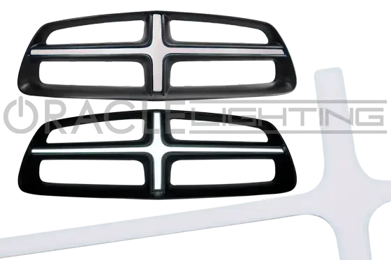 2011-2014 Dodge Charger ORACLE Illuminated Grill Crosshairs with white LEDs.
