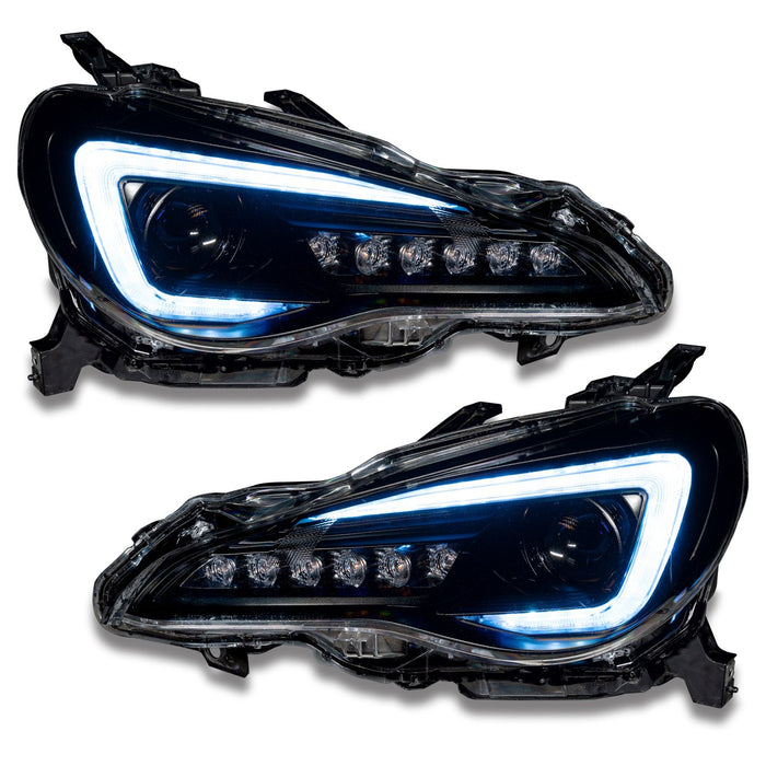 Subaru BRZ headlights with white DRLs