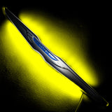 Gen II Chrysler Illuminated LED Rear Wing Emblem with yellow LEDs.
