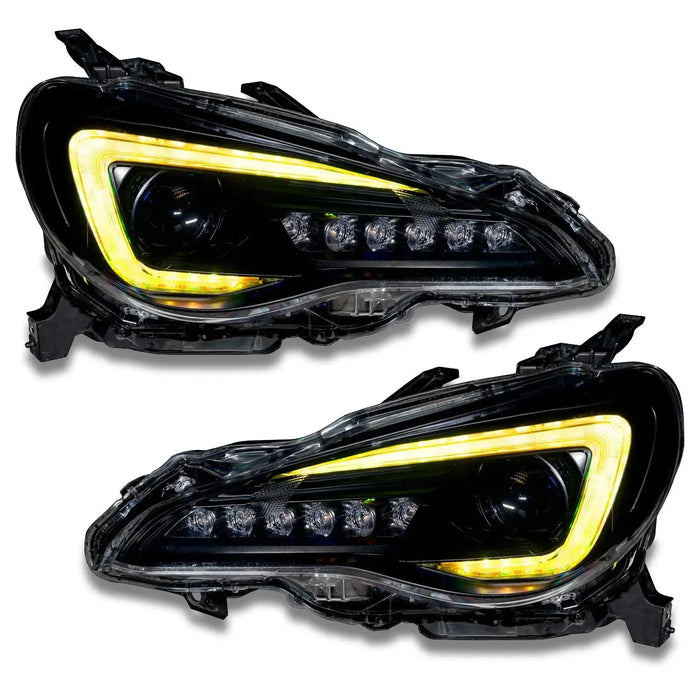 Subaru BRZ headlights with yellow DRLs