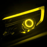 Honda Pilot headlight with yellow halo and DRL.