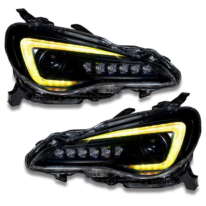 Subaru BRZ headlights with yellow DRLs